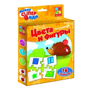 Игра Vladi Toys   Ассоциации  Цвета и фигуры (рус) ( VT1901-38)