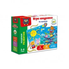 Игра шнуровка с липучками Vladi Toys На природе русский язык( VT5303-02) Игра шнуровка с липучками Vladi Toys На природе русский язык( VT5303-02)