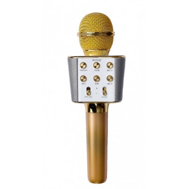 Микрофон-караоке Bluetooth WSTER WS-1688 Gold