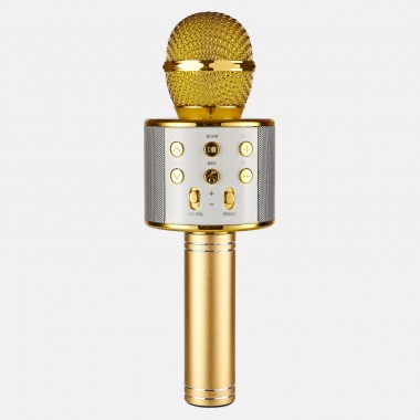 Микрофон-караоке Bluetooth WSTER WS-858 Gold