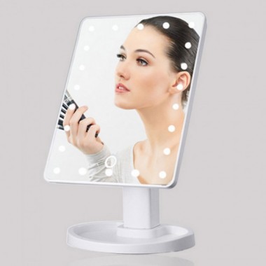 Сенсорное настольное зеркало для макияжа Magic Makeup с LED подсветкой White