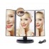 Тройное косметическое настольное зеркало для макияжа Superstar Magnifying Mirror с Led-подсветкой  черное