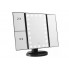 Тройное косметическое настольное зеркало для макияжа Superstar Magnifying Mirror с Led-подсветкой  черное