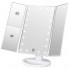 Тройное косметическое настольное зеркало для макияжа Superstar Magnifying Mirror с Led-подсветкой  белое