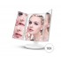 Тройное косметическое настольное зеркало для макияжа Superstar Magnifying Mirror с Led-подсветкой  белое