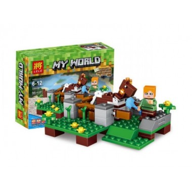 Конструктор Lele My World 33000 Алекс и лошадь