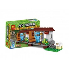 Конструктор Lele My World 33000 Стив в алмазной броне с овечкой