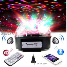 Диско-шар светодиодный Magic Ball  Led Magic Ball с Bluetooth USB и SD-card встроенной колонкой цветомузыка  + пульт и флешка 212