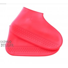 Силиконовые чехлы-бахилы для обуви водонепроницаемые Waterproof silicone многоразовые M розовый