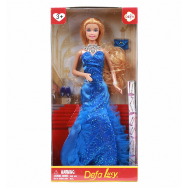 Кукла Defa Lucy в голубом платье с сумочкой и туфельками 8270