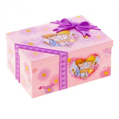 Шкатулка детская 7Toys с зеркальцем и фиолетовым бантиком