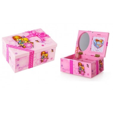 Шкатулка 7Toys с зеркальцем и розовым бантиком