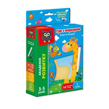 Игра  Vladi Toys Пиши и вытирай Жираф украинский язык (VT5010-05)