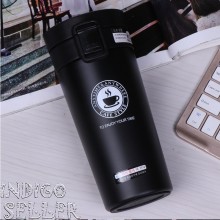 Термокружка металлическая с ABC пластиком 380ml R-83445б  CAFE  STYLE термостакан черный