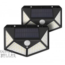 Уличный фонарь прожектор настенный светодиодный LED светильник Lesko SH-100 на солнечной батарее с датчиком движения и датчиком света 100 LED 2 шт Уличный фонарь прожектор настенный светодиодный LED светильник Lesko SH-100 на солнечной батарее с датчиком движения и датчиком света 100 LED 2 шт