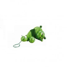 Деревянная каталка Hongji toys на веровочке Жабка MD 0138 Деревянная каталка Hongji toys на веровочке Жабка MD 0138