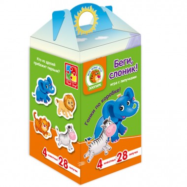 Игра с липучками Vladi Toys Беги, слоник (рус)