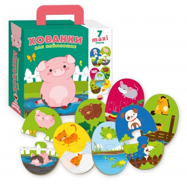 Пазлы двойняшки Vladi Toys Прятки для самых маленьких (укр)