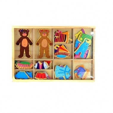 Деревянная магнитная игра-одевашка Tilly Мишки W02-2732
