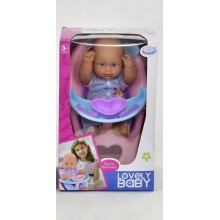 Пупс Lovely Baby в розовом стульчике для кормления WZJ017-1-2 Пупс Lovely Baby в розовом стульчике для кормления WZJ017-1-2